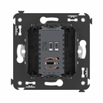 Диммер поворотный в стену, "Avanti", "Черный матовый"