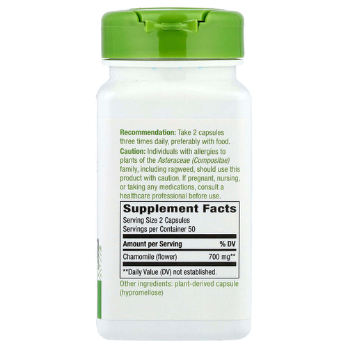 Nature's Way, цветки ромашки, 700 мг, 100 веганских капсул (350 мг в 1 капсуле)