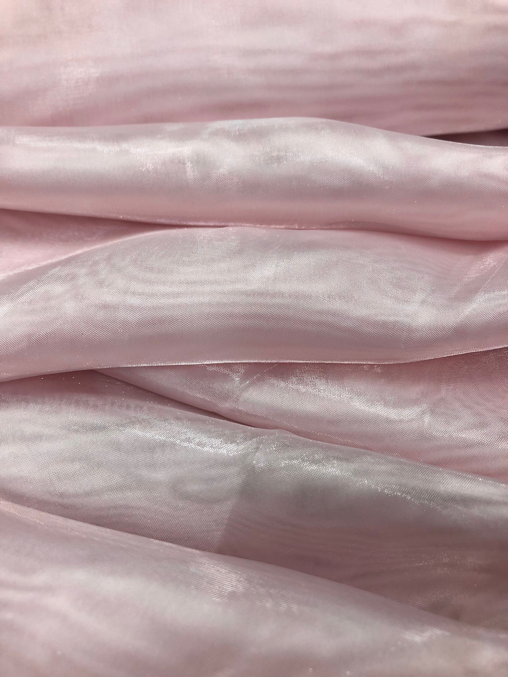 Ткань однотонная Полуорганза розовая с утяжелителем, арт. 327479
