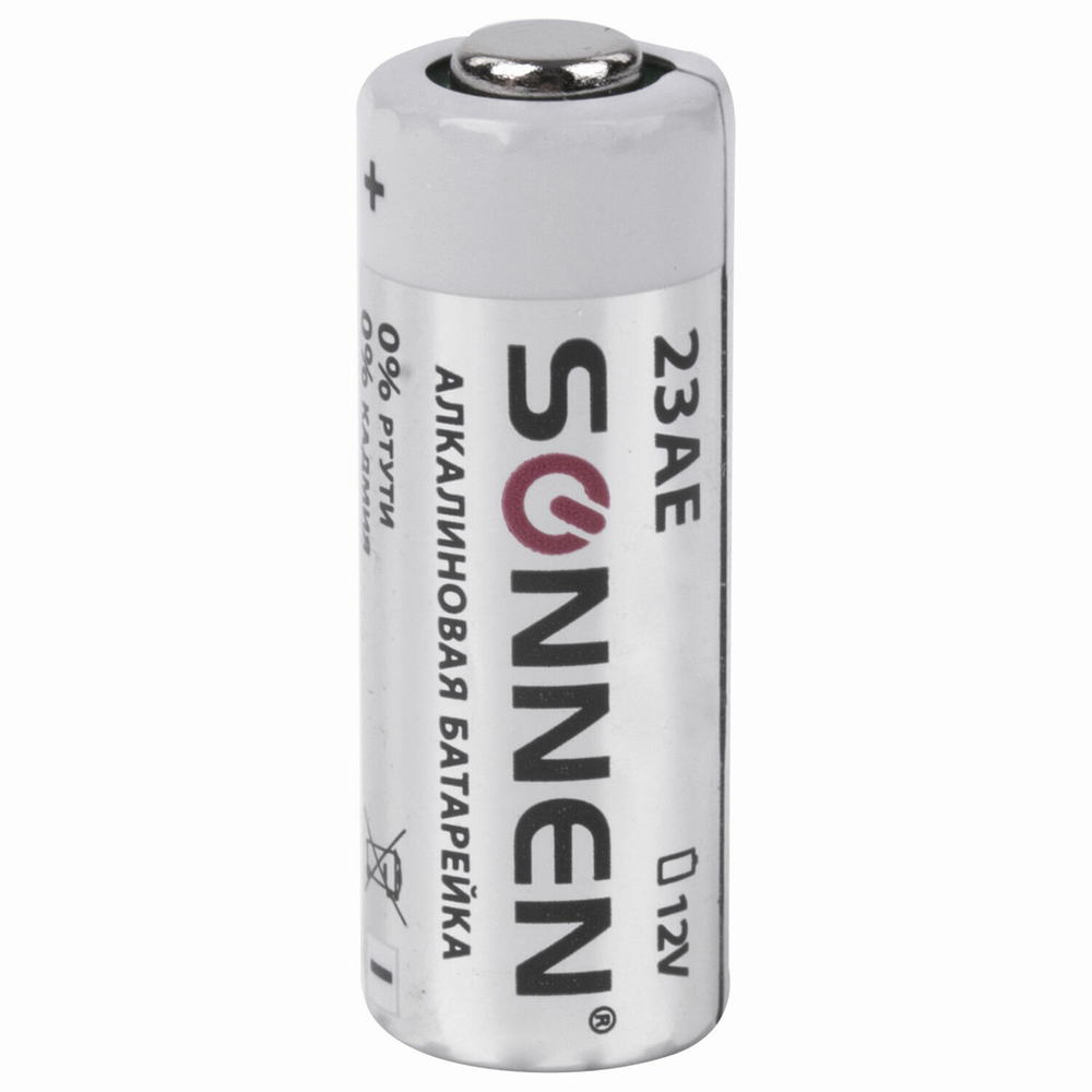 батарейка SONNEN Alkaline 23А (MN21) алкалиновая для сигнализаций 1 шт. в блистере (20 штук в упаковке)