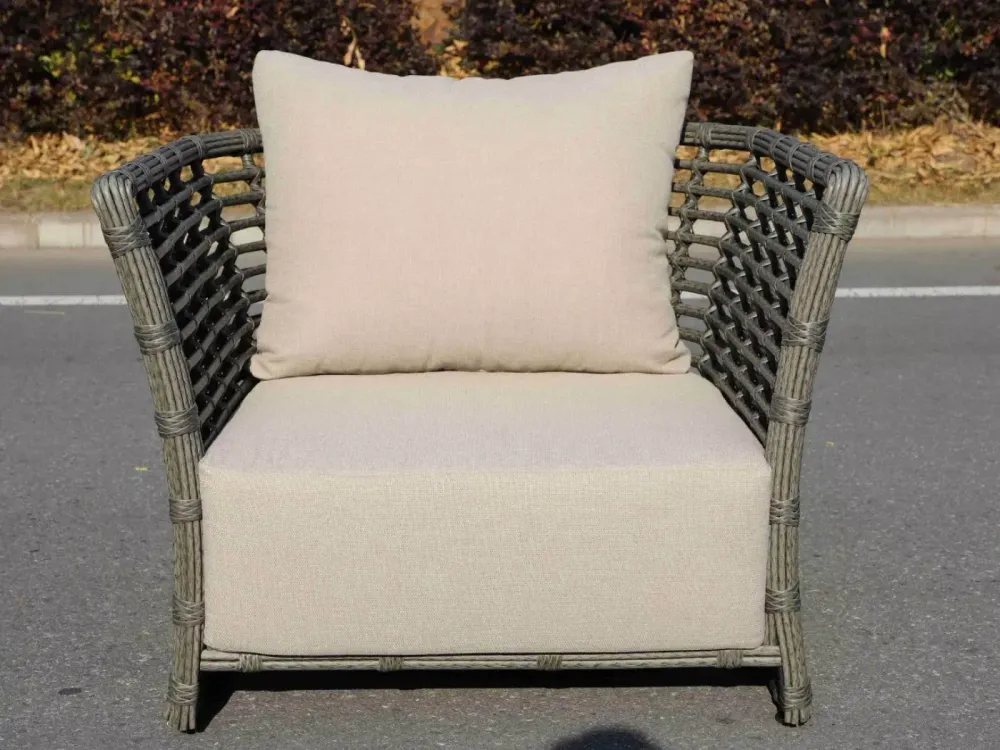 "Валенсия" лаунж-зона из искусственного ротанга, цвет серый