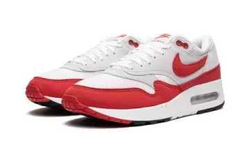 Nike air max hot sale 1 red and white