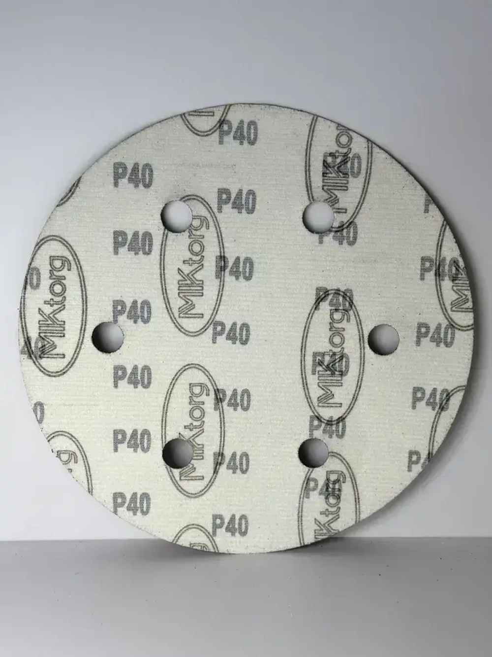 Шлифовальный круг D 225 мм на липучке 10 шт Р 40 6 отверстий