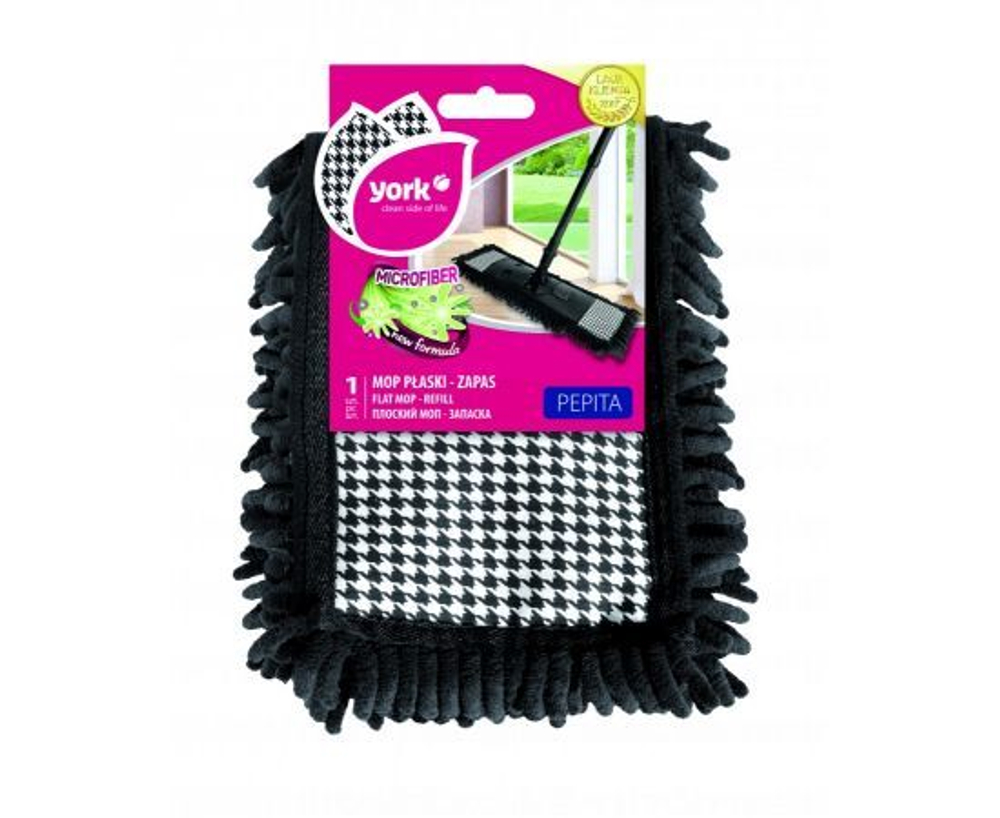 Насадка для швабры York Salsa, плоская, 42х12см, микрофибра (081310)