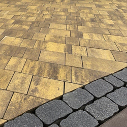 Тротуарная плитка Арена - Гранит Черный, комплект из 2 видов плит