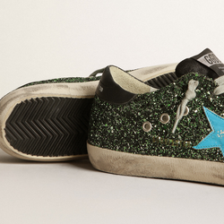 Кеды Golden Goose Superstar sneakers with glitter upper
