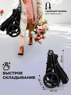 Прогулочная коляска Sweet Baby Stella 427298 Black