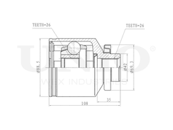 ШРУС внутренний правый UNIO CVJ-30117