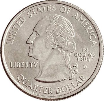 25 центов (1/4 доллара, квотер) 2008 США «Штат Оклахома» (D)