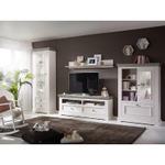 Шкаф для посуды «Форест» узкий 1 дверь 2 ящика белый воск/антрацит