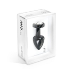 Чёрный анальный плаг Anni R Clover Black T1 с кристаллом в виде цветка - 6 см. (Цвет: черный)