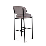 Стул барный Mason, бархат светло-серый 26