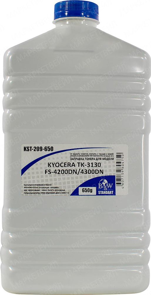 Тонер для Kyocera TK-3130/FS-4200DN/4300DN/M3550idn/M3560idn 650г B&amp;W