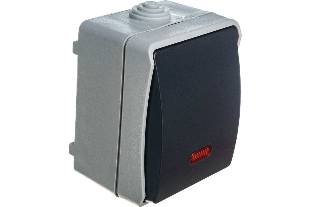 Выключатель 1-клавишный для открытой установки с индикацией ВС20-1-1-ФСр ФОРС IP54 IEK