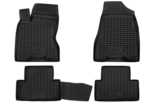 Коврики Optimum, в салон для NISSAN X-Trail T31 (II, IIp), 2007-2013, 4 шт. (повышенная износостойкость, полиуретан, чёрные) Format.FORMAT.36.20.210