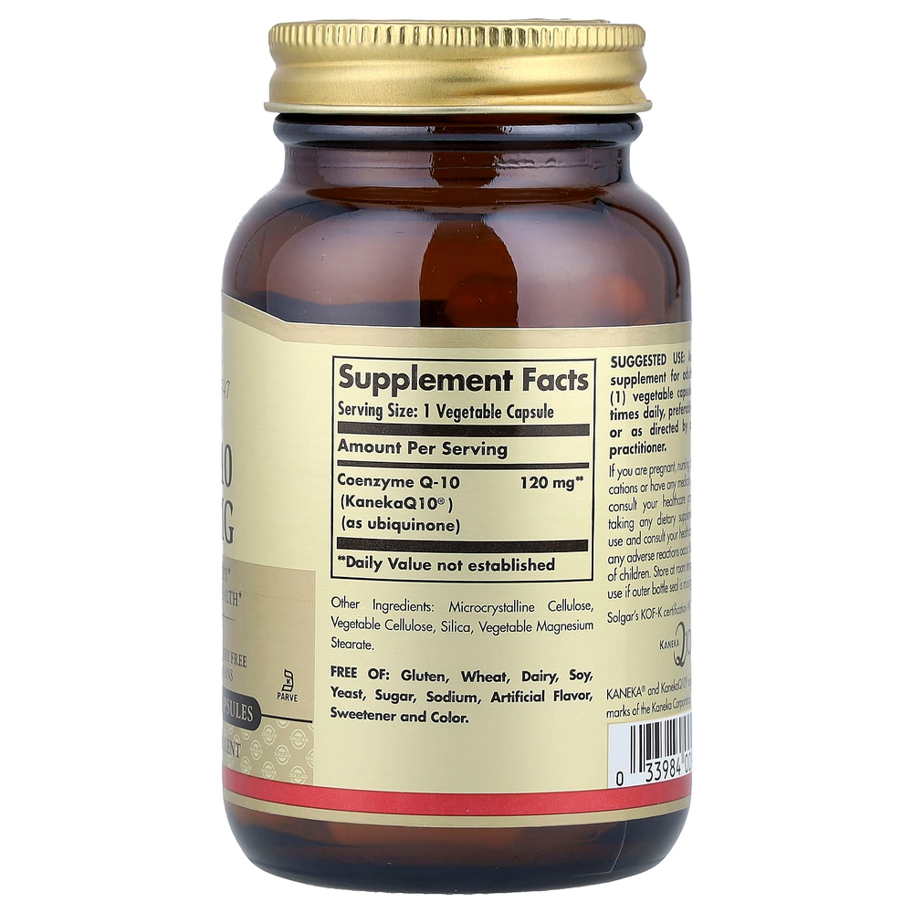 Solgar, Растительный коэнзим Q-10, 120 мг, 60 растительных капсул