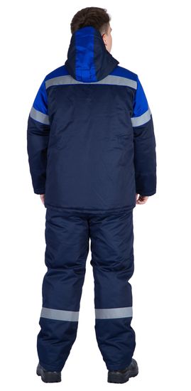 Костюм зимний "Байкит" с полукомбинезоном, т.синий/васильковый