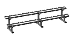 Стойка для профессиональных гантель на 15 пар горизонтальная Черный