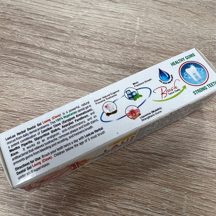 Зубная паста Khojati LooLoo Clove Гвоздика с маслом Гвоздики (без парабенов, триклозана и фторида натрия) 10 г