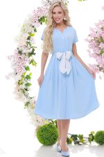 Платье голубое с бантом DStrend (Акция)