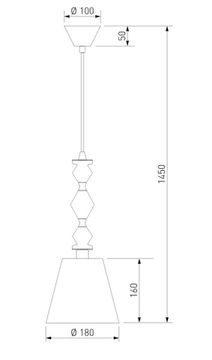 Подвесной светильник 1*E14 a071402 104012 серый Olaria Eurosvet