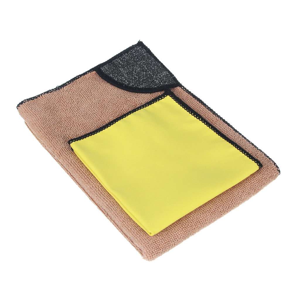 Набор салфеток из микрофибры универсальные 50*70см, 30*30см (2шт/уп) 2 цвета VETTA