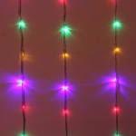 Гирлянда для дома ЗАНАВЕС «Водопад» ш1,5* в2,5 м 240 ламп LED, прозрач.пров, 8 реж, IP-20, Мультицвет (возможность соединения)