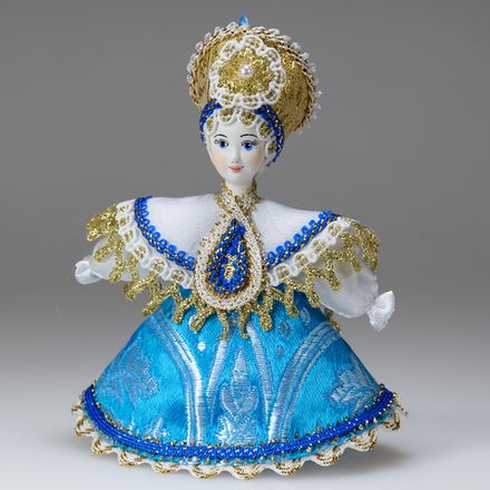 Малая подвесная кукла Царевна в голубом платье