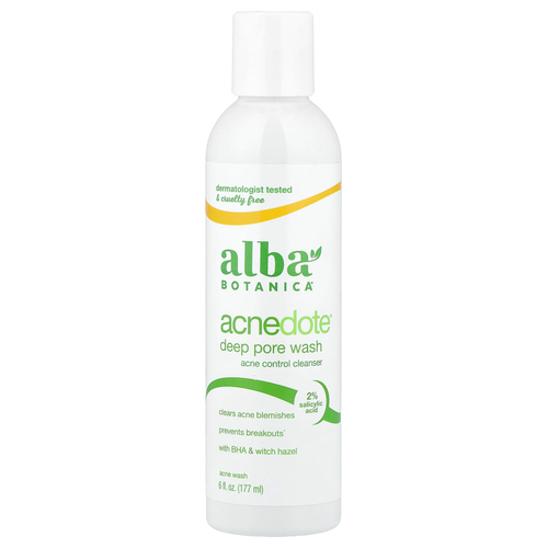 Alba Botanica, Acnedote®, средство для мытья пор, 177 мл (6 жидк. Унций)