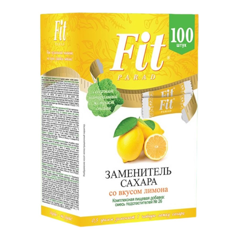Заменитель сахара №26 Fit Parad, со вкусом Лимона, 100 шт (ФитПарад)