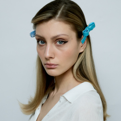 Бант "Стрекоза" XS цвета морской волны