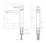 Смеситель для накладной раковины Cezares RELAX-LC2-NOP-W0 без донного клапана