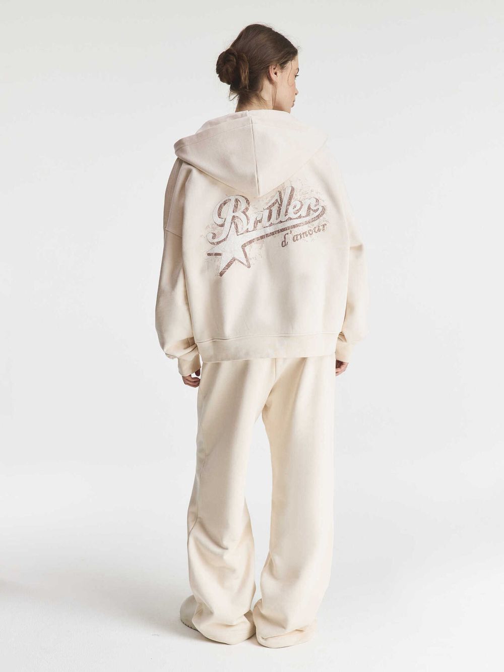 Худи Bruler d'Amour Zip Étoile avant l’aube молочное