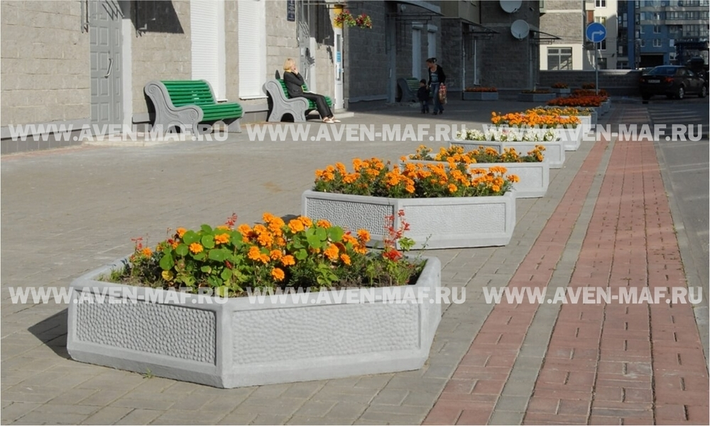 Вазон для цветов бетонный