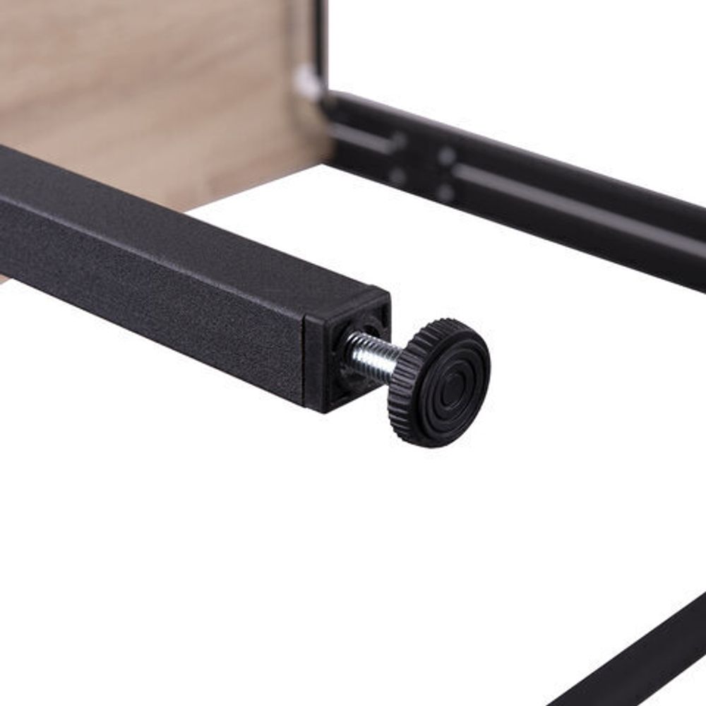 Стол BRABIX "Smart CD-010", 1000х505х795 мм, ЛОФТ, складной, металл/ЛДСП дуб, каркас черный, 641876