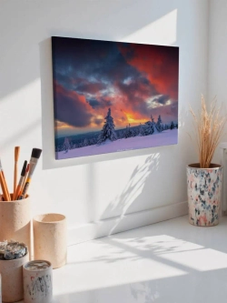 Картина на стену 40 X 50 Пейзаж снежный