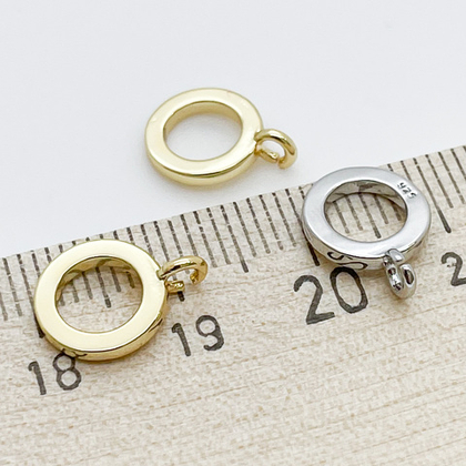 Бейл, родиевое покрытие, размер 12*9 мм, цена за 1 шт