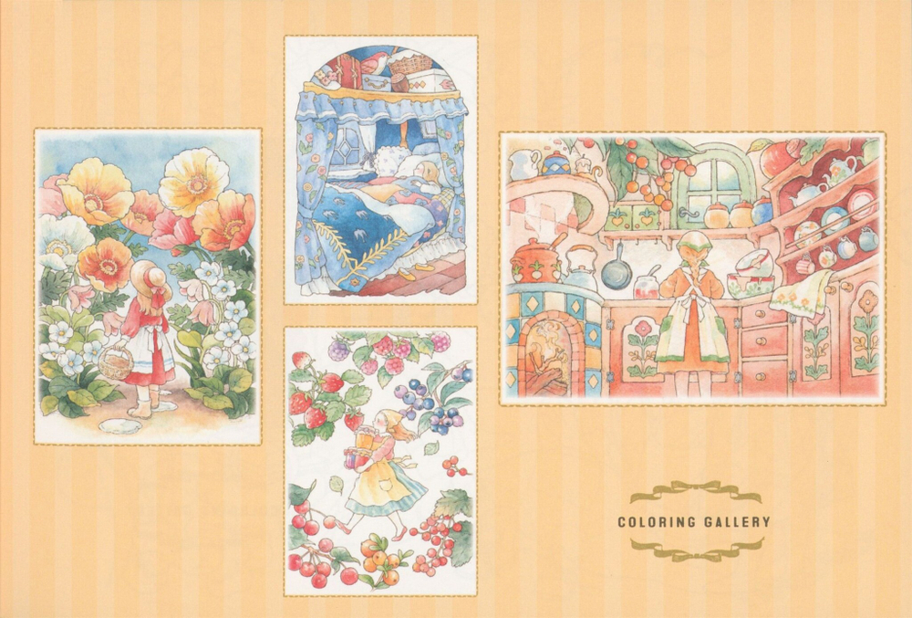 The Story of a Girl in the Forest. Post Card. Coloring Book
