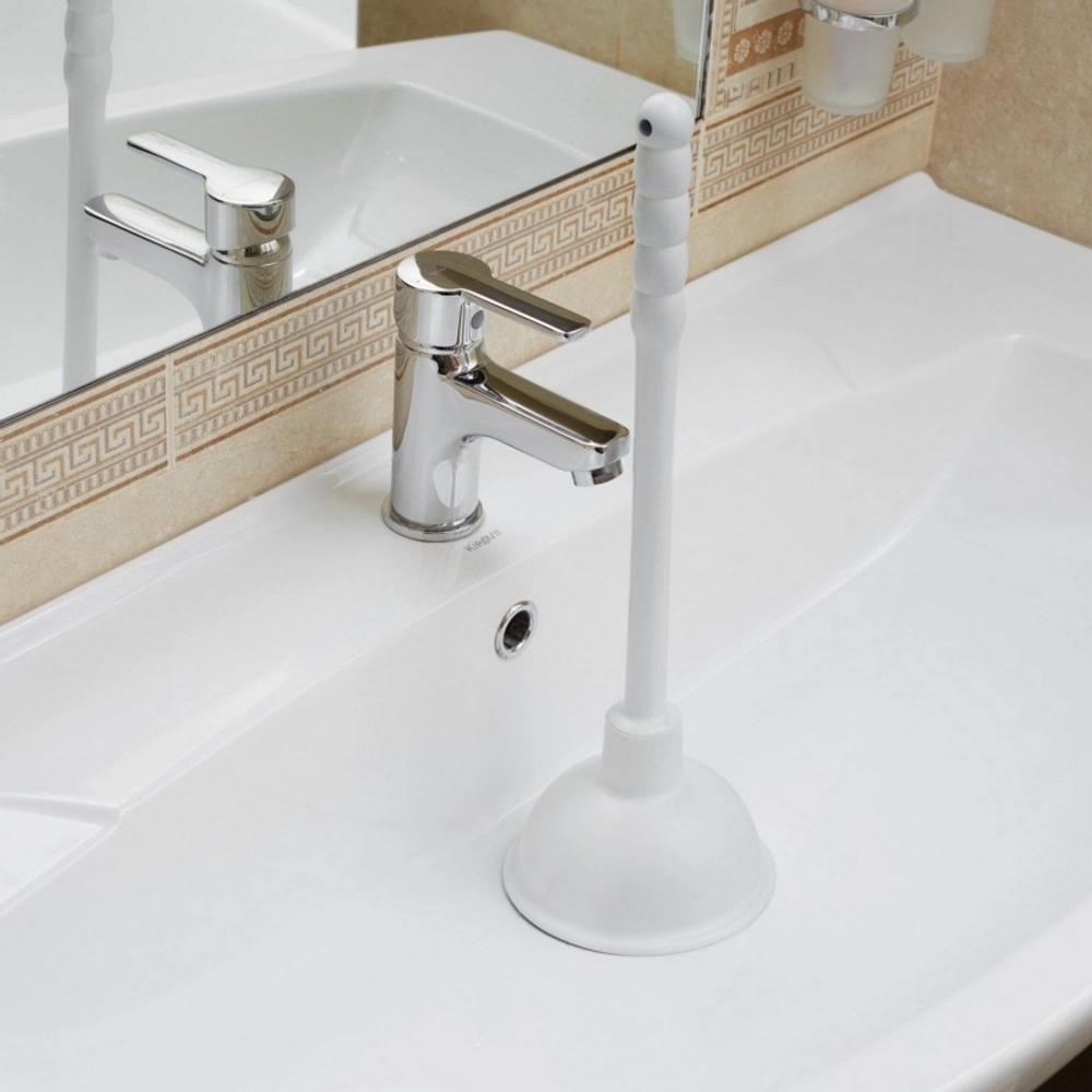 Вантуз конический с пласт. ручкой (Д136мм) белый