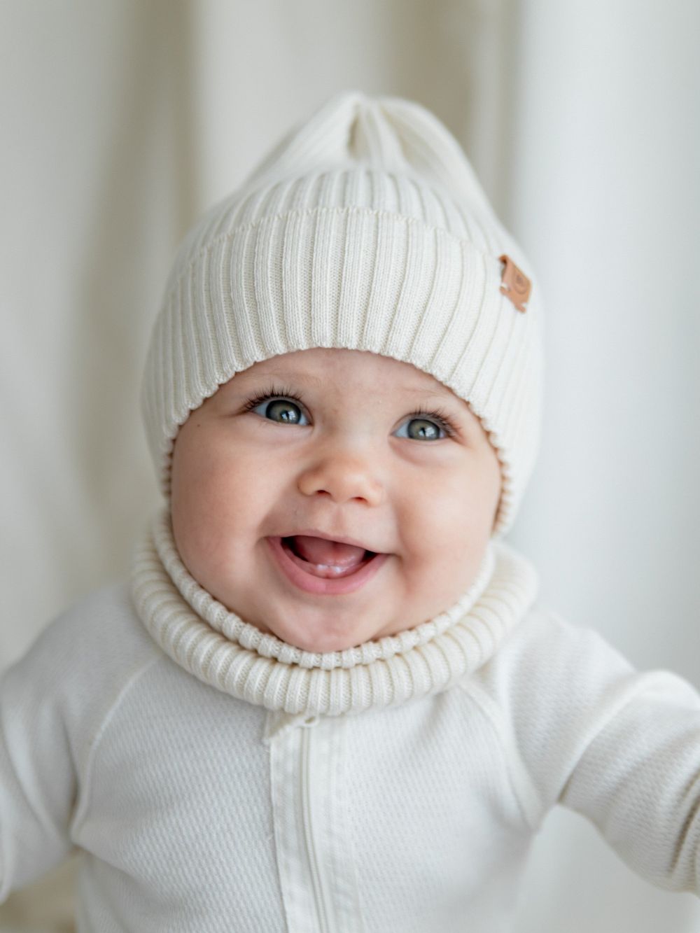 Шапка хлопковая однослойная "Молоко" 0+