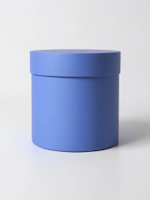 Плотная шляпная коробка с крышкой без лент. Цвет; Светло фиолетовый.