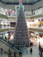 Уличная елка каркасная "Уральская сосна" (бело-зеленая леска) 21 м