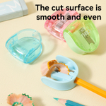 Точилка DELI "Comiko" 0524, пластиковая, 1 отверстие, с контейнером, ассорти