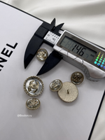 Пуговицы Шан. золотистые зеркальные