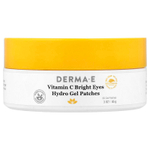 DERMA E, Гидрогелевые патчи для глаз с витамином C Bright, для всех типов кожи, 60 гелевых патчей