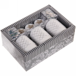 Набор свечей новогодних «Снежный иней» 20,5*14*7,5 см, серебро