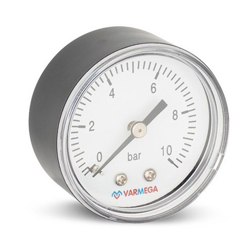 Манометр VARMEGA аксиальный 50 мм, 10 бар, 1/4quot;, VMMT08-501002
