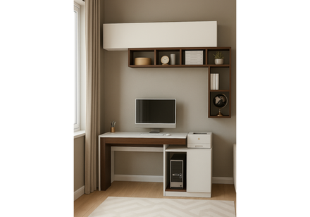 Комплект для кабинета Woodville Модена 1 белый, венге