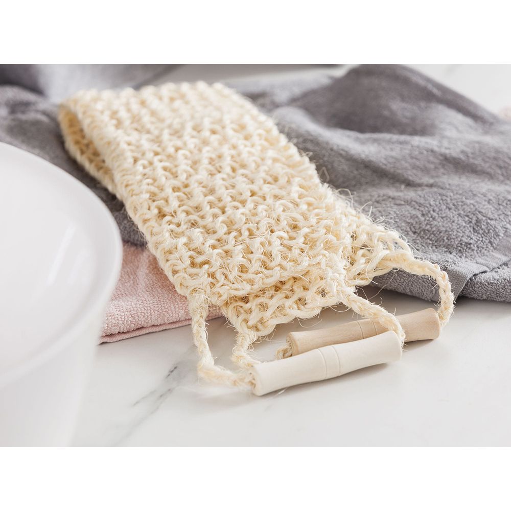 МОЧАЛКА ИЗ СИЗАЛЯ ЛЕНТА, С ДЕРЕВЯННЫМИ РУЧКАМИ (1/24) "YORK"