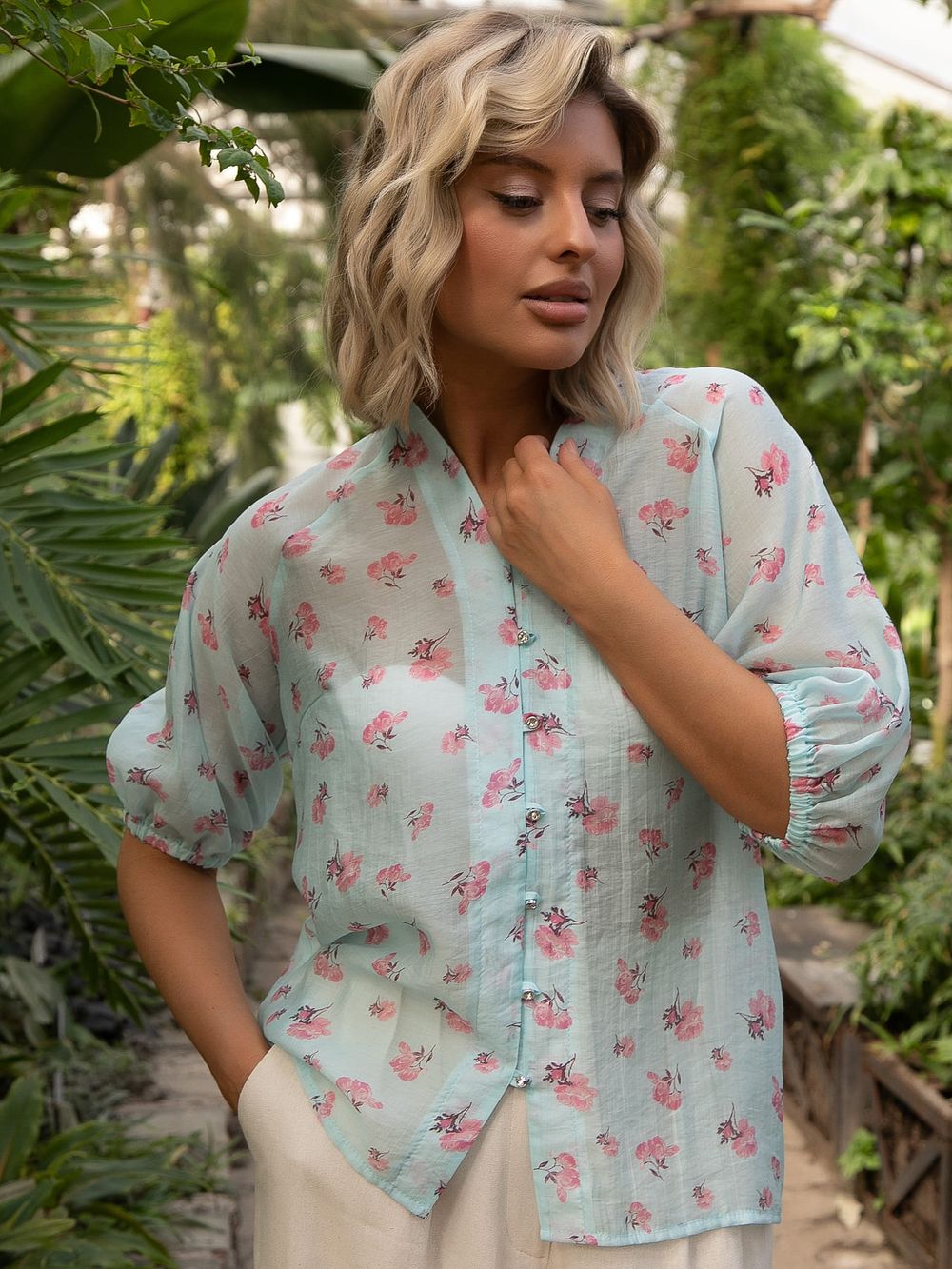 Блуза Агния (голубая) Б15489-45М LT Collection